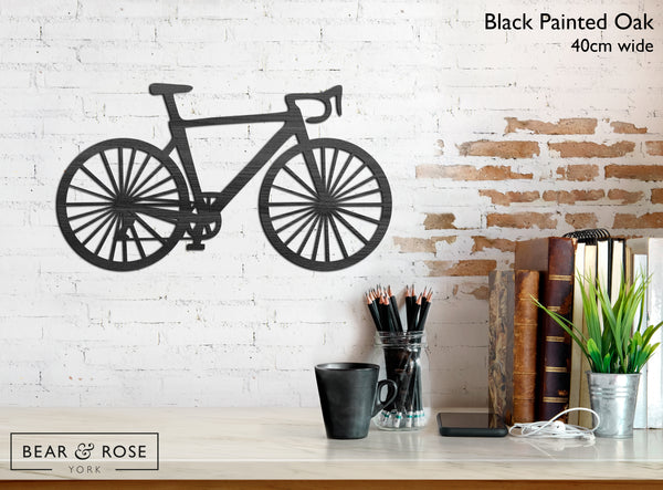Wall Decal Bicycle Wall Painting Road Cycle Wooden Wall Art Bear
