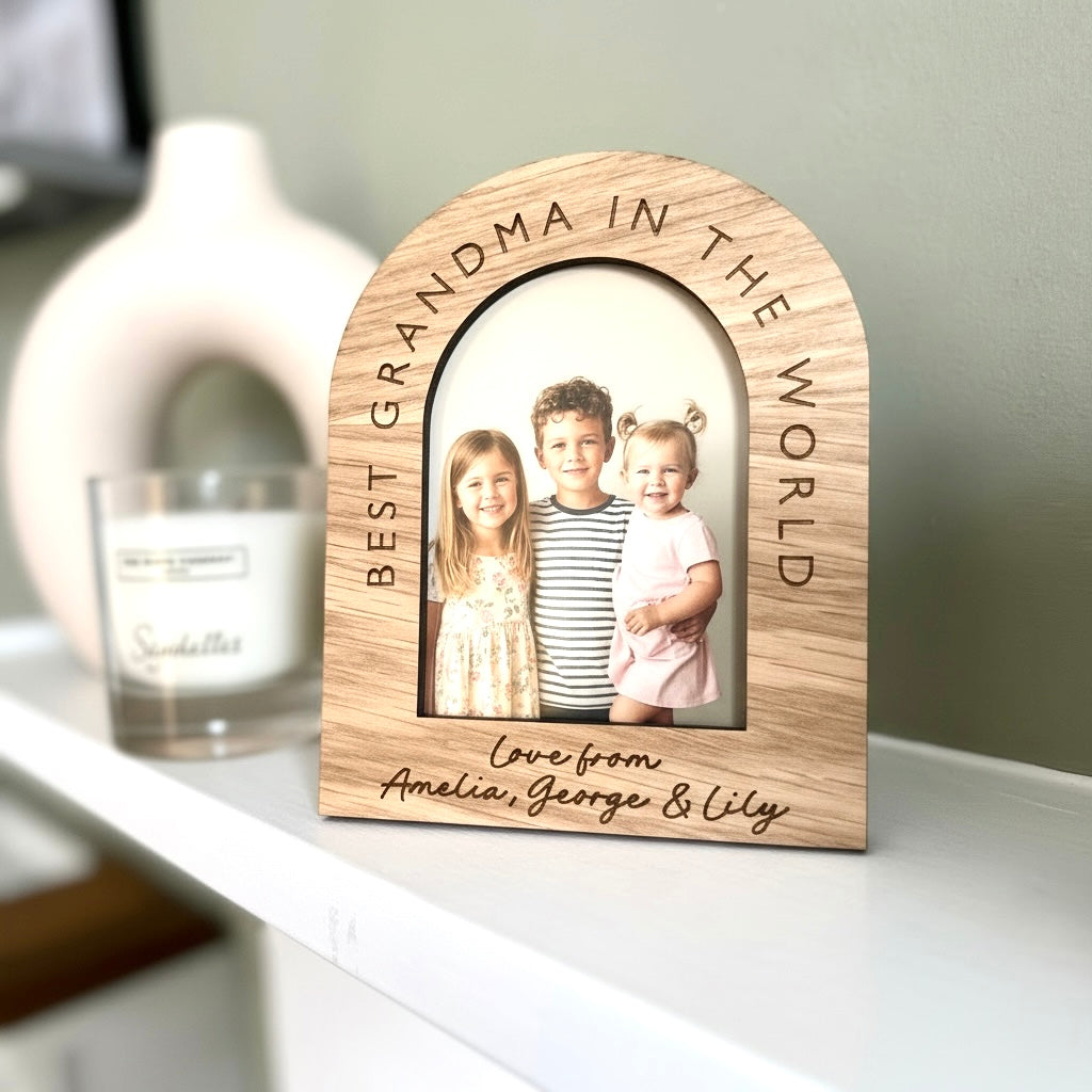Personalised Best Mum or Grandma Photo Frame | Wooden Mother’s Day Gift ...