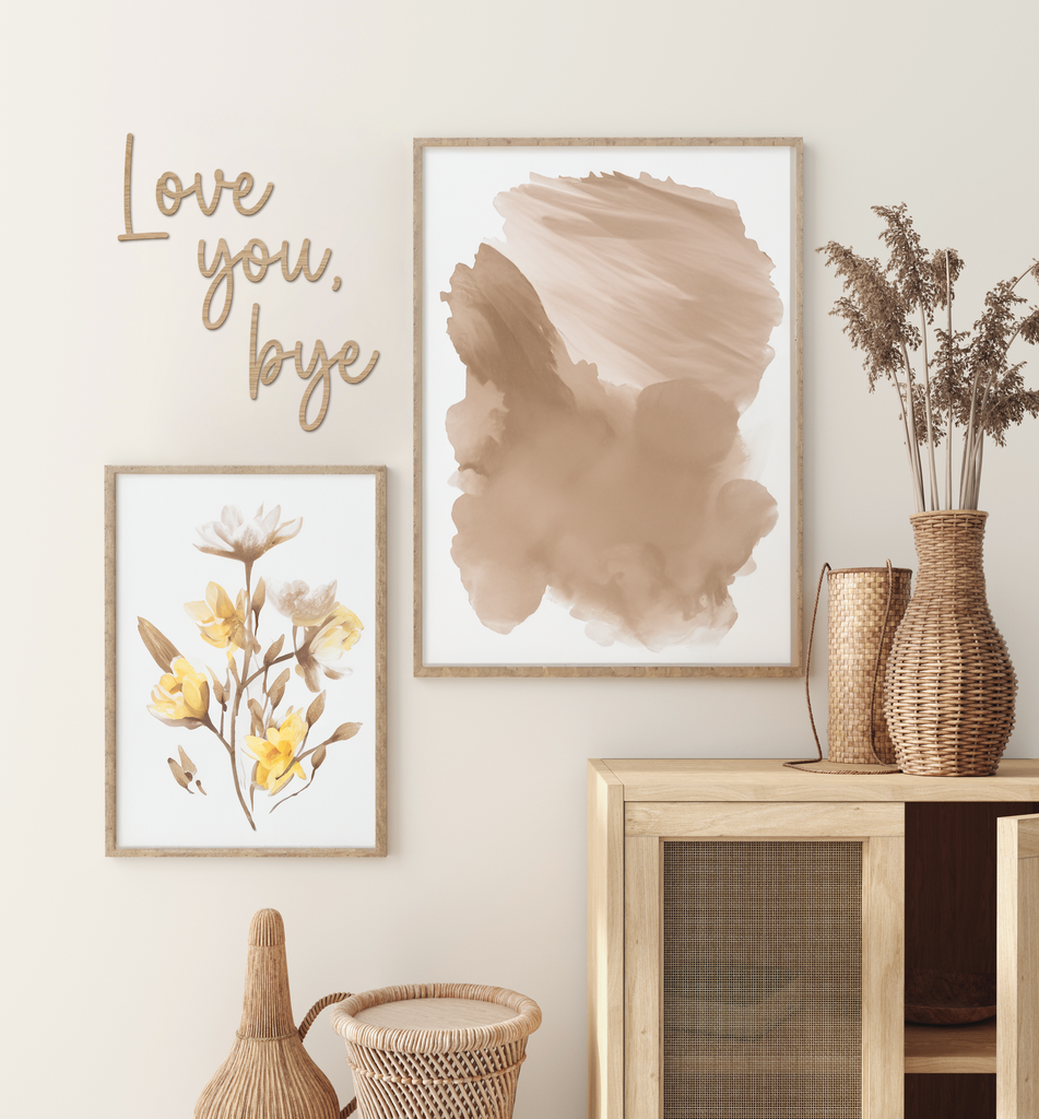 Love you, bye - Wooden Wall Decor