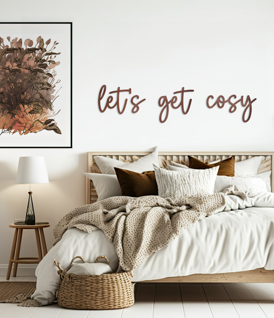 let's get cosy - Wooden Wall Art