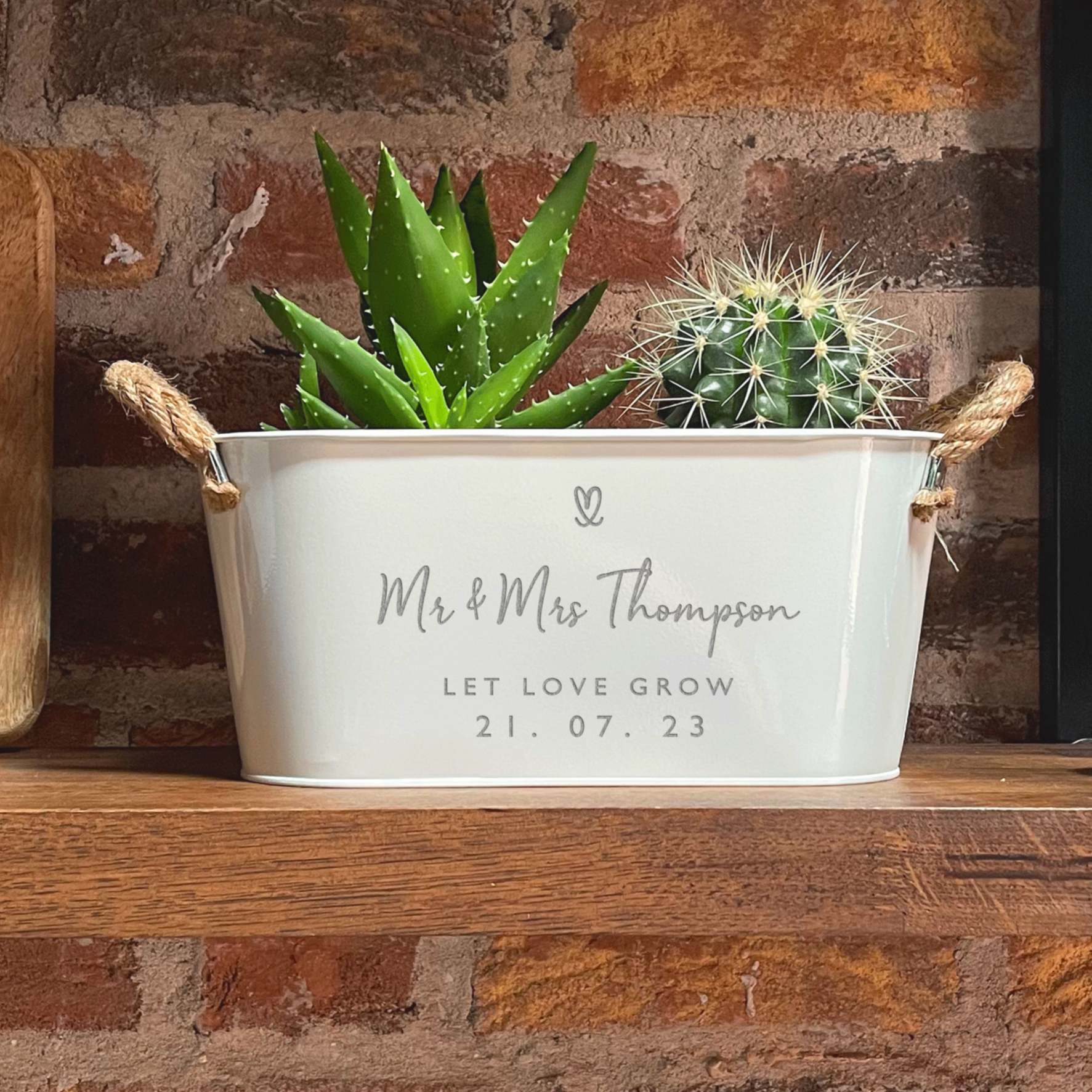 personalised outdoor plant pots Personalised Flower Plant Pot - 'Let Love Grow'