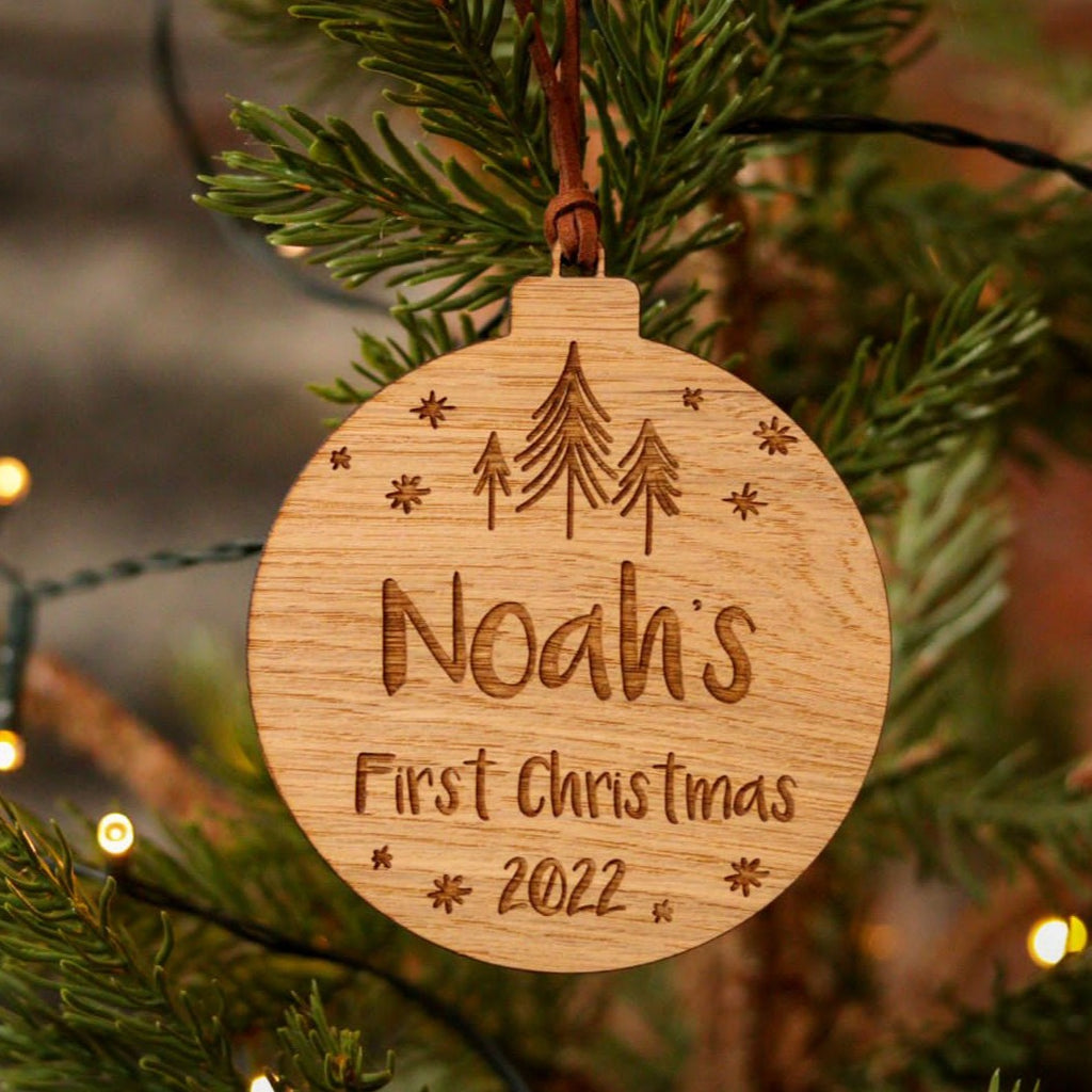 Personalised Baby's First Christmas Bauble