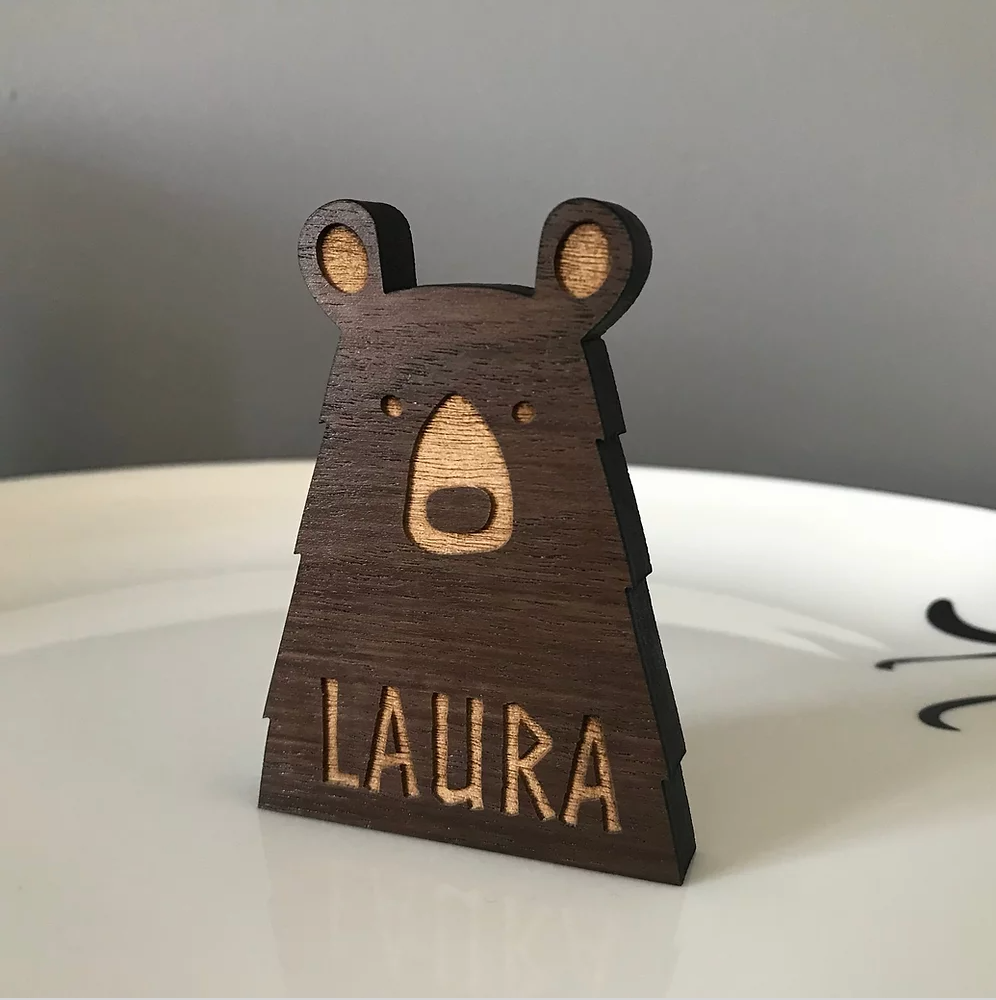 Personalised Bear Place Name/Table Decoration