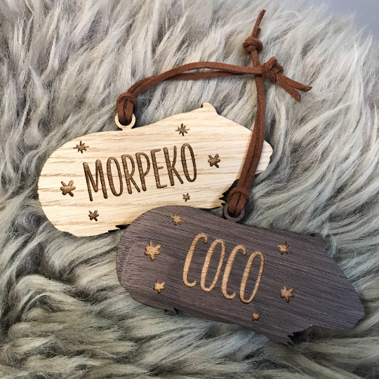 Personalised Guinea Pig Christmas Decoration Bear and Rose