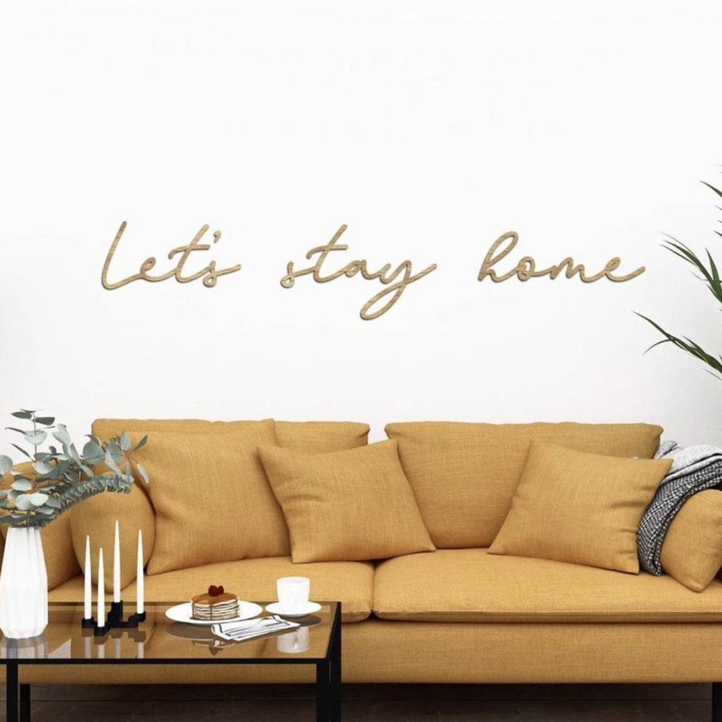 Let s Stay Home Wall Art Bear and Rose