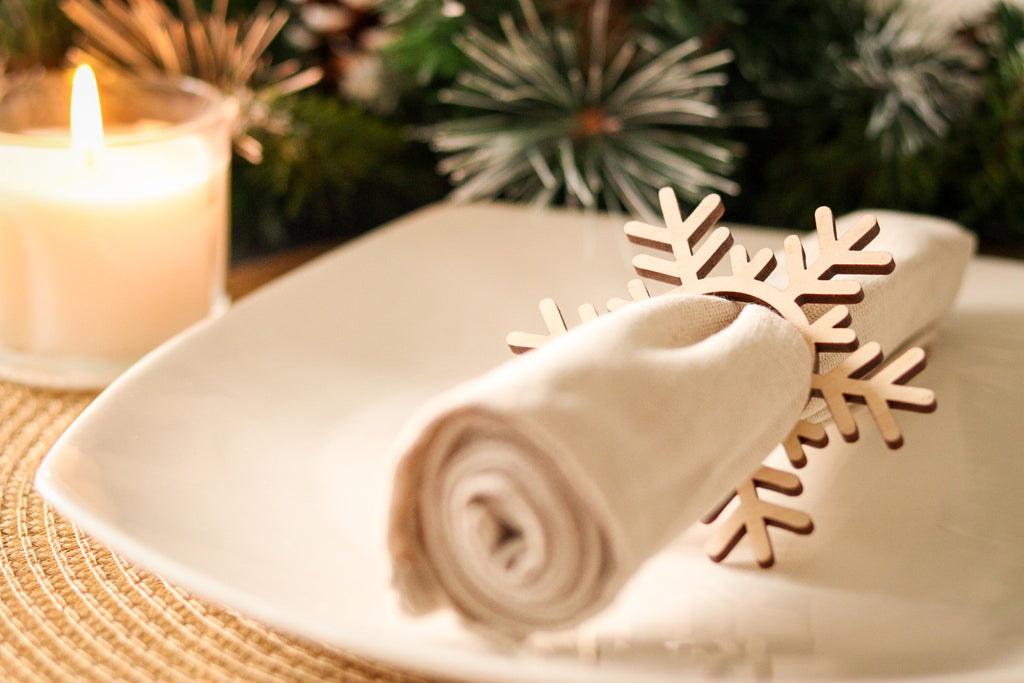 Christmas Snowflake Wooden Napkin Ring