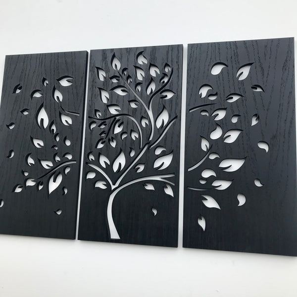 Trio Tree Panel | Bear and Rose