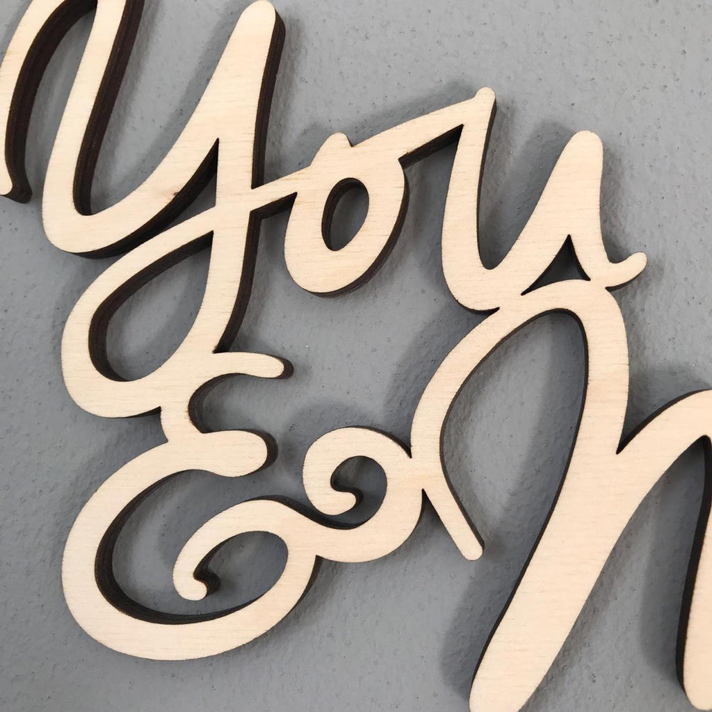 Wooden "You & Me" Wall Plaque