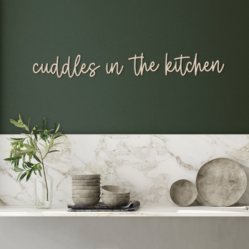 Cuddles in the kitchen - Wooden Wall Art