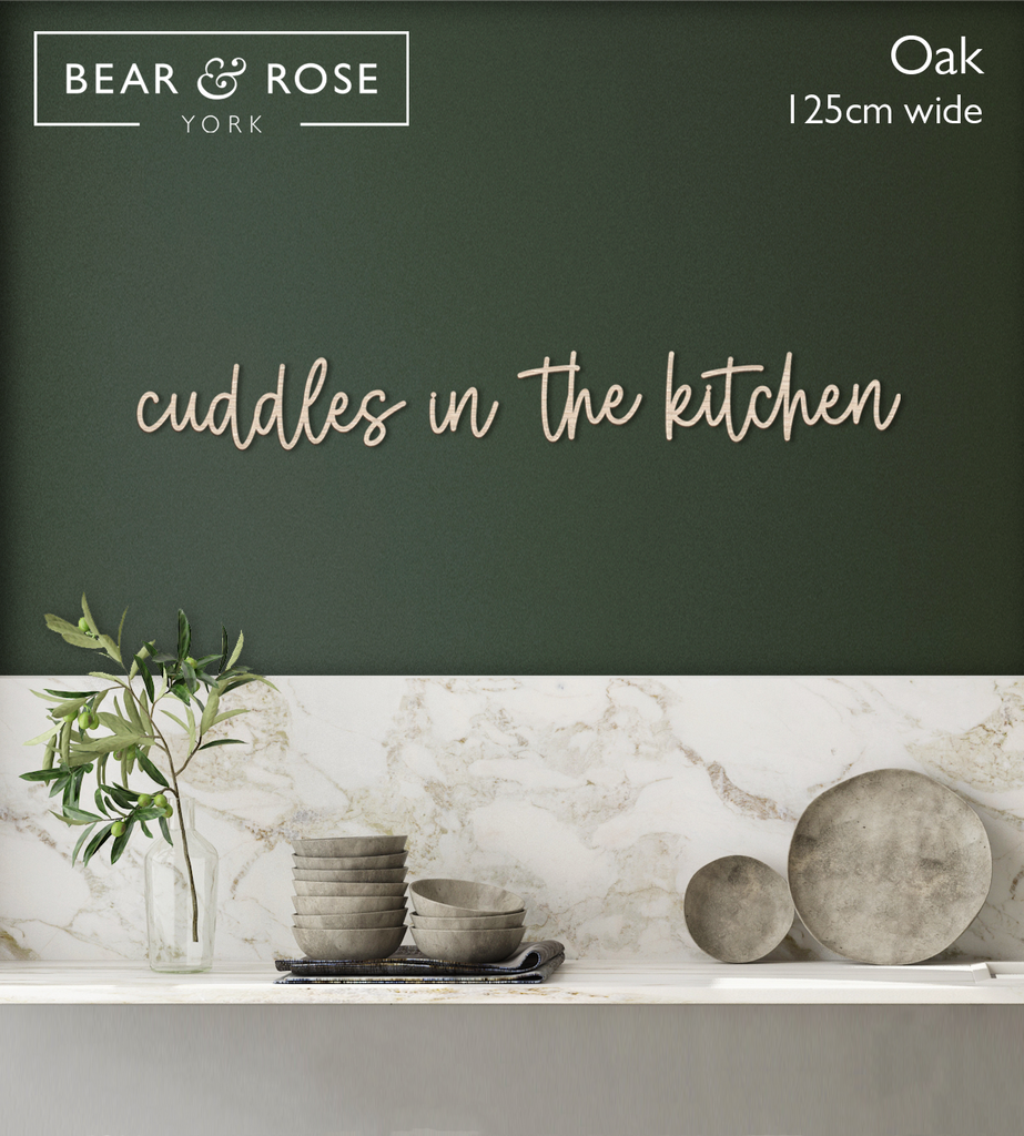Cuddles in the kitchen - Wooden Wall Art