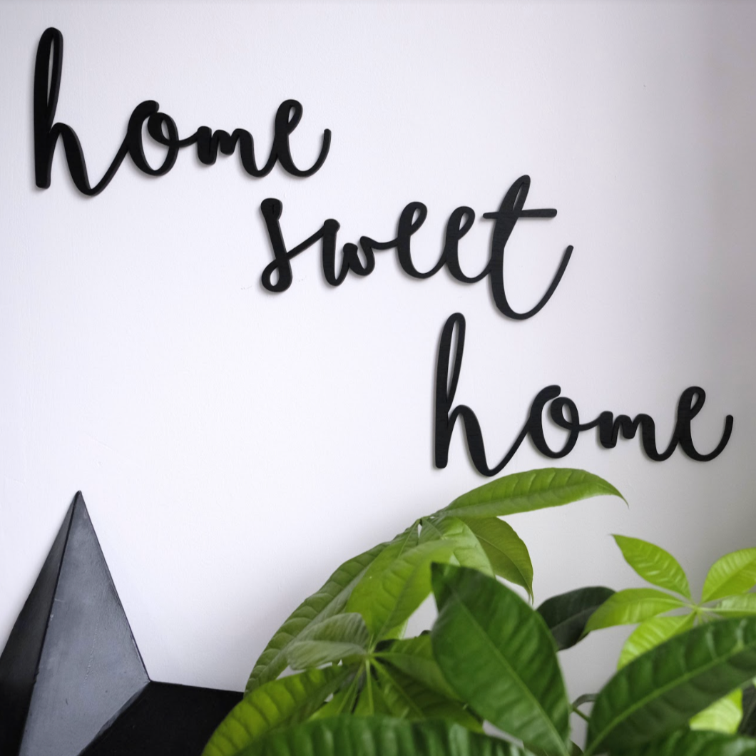 Home sweet home sign, front door buy sign