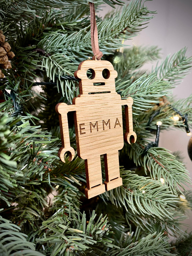 Robot Personalised Christmas Tree Decoration