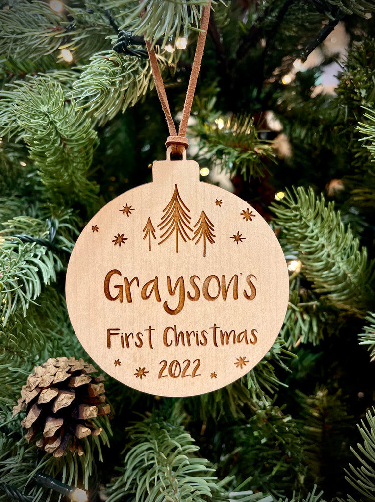 Personalised Baby's First Christmas Bauble