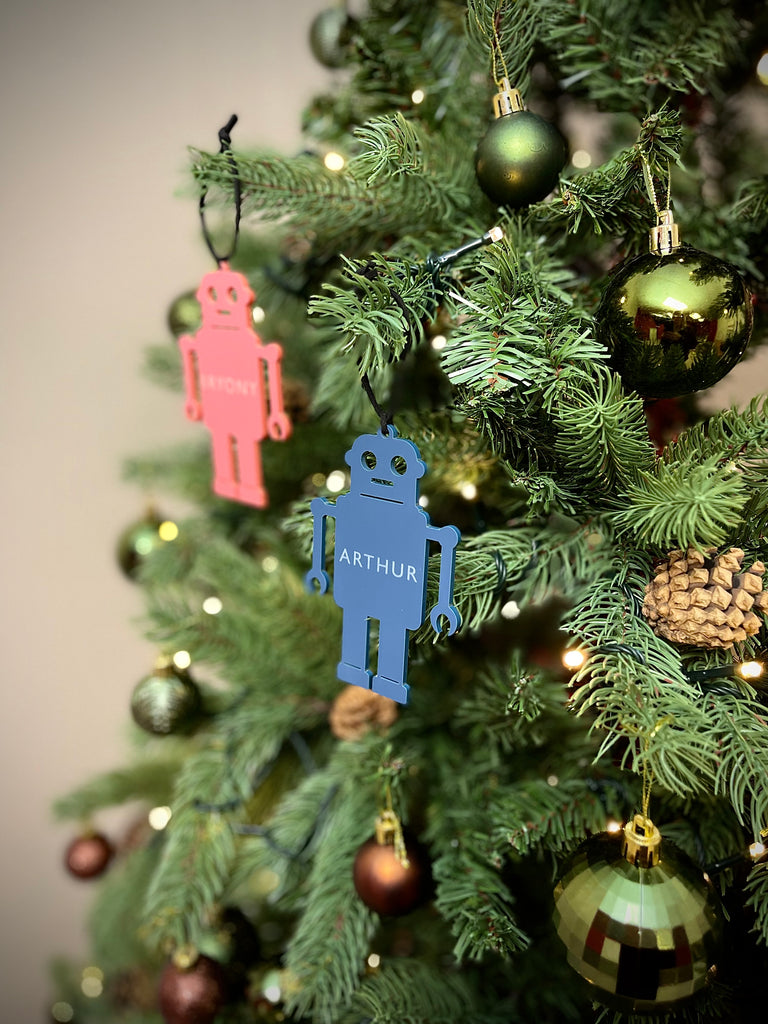 Robot Personalised Christmas Tree Decoration