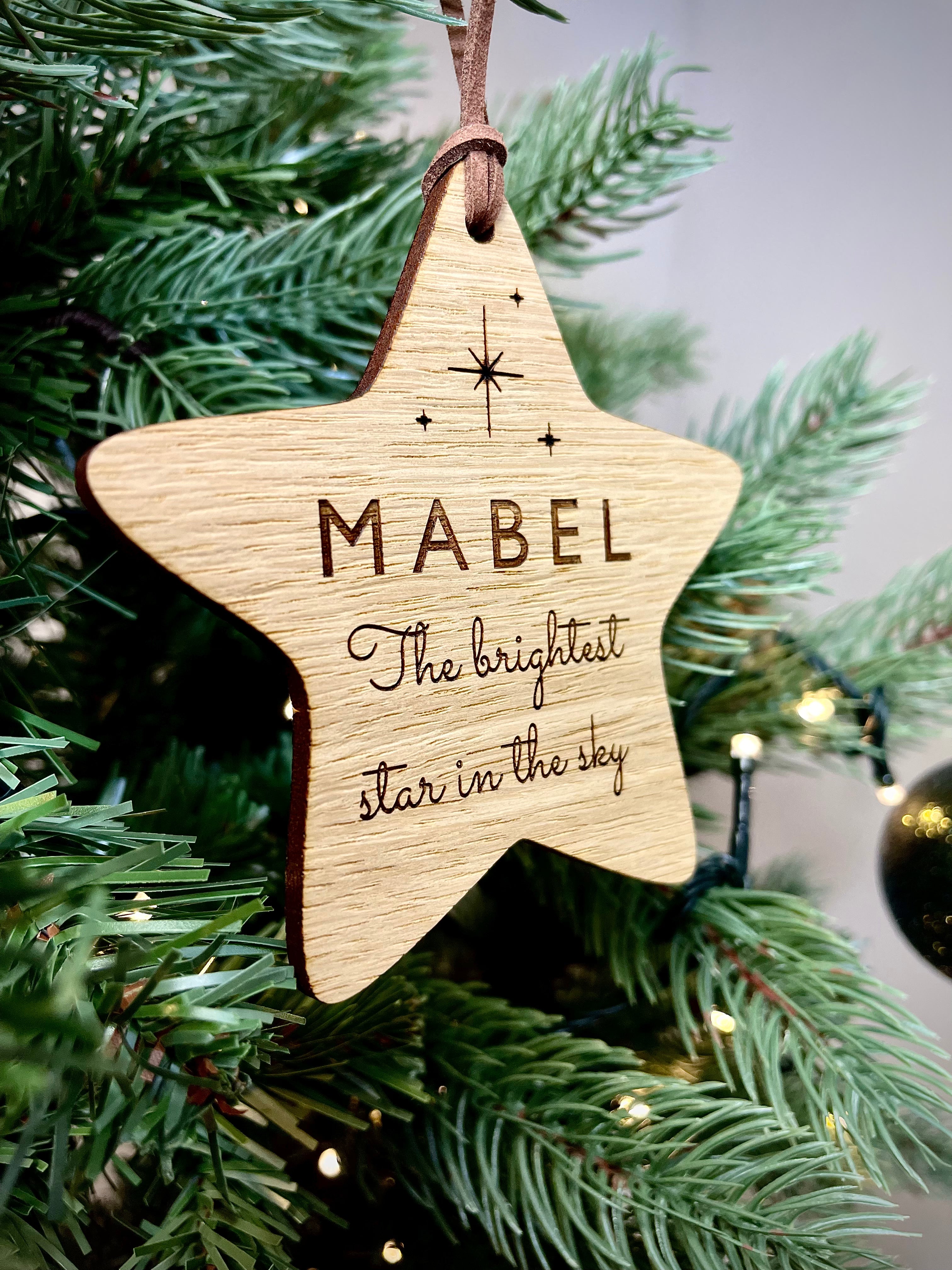 Mini Wood Sign Ornament - 'The Sky Is Always Blue Over Oma's House' Gift Decor
